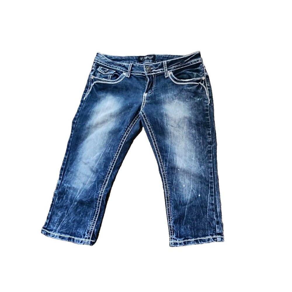 YMI Capri Women's Blue Jeans Denim Slim‎ Skinny Leg Crop Pants Size 9